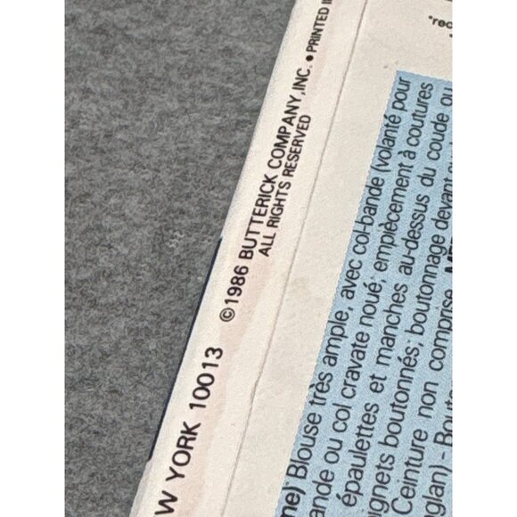 Butterick 3976 Womens Blouse Sewing Pattern Size 8-10-12 Vintage 1986 Uncut - Picture 4 of 5